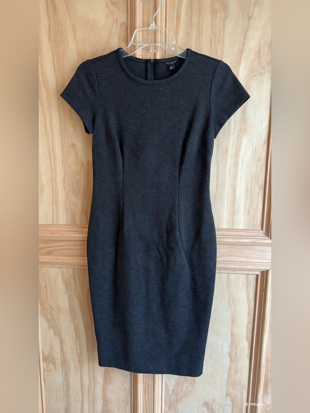 Ann Taylor Black Short-Sleeve Sheath Dress